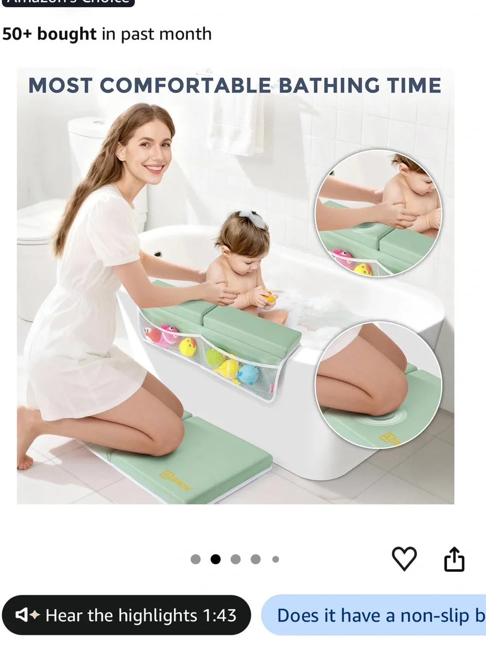 NWT Acgrow Bath Kneeler and Elbow rest set